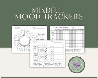 Mindful Mood Tracker, Weekly, Monthly & Yearly Planner for Mental Health