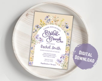 Wildflower Bridal Brunch Invitation Template (Digital Download)