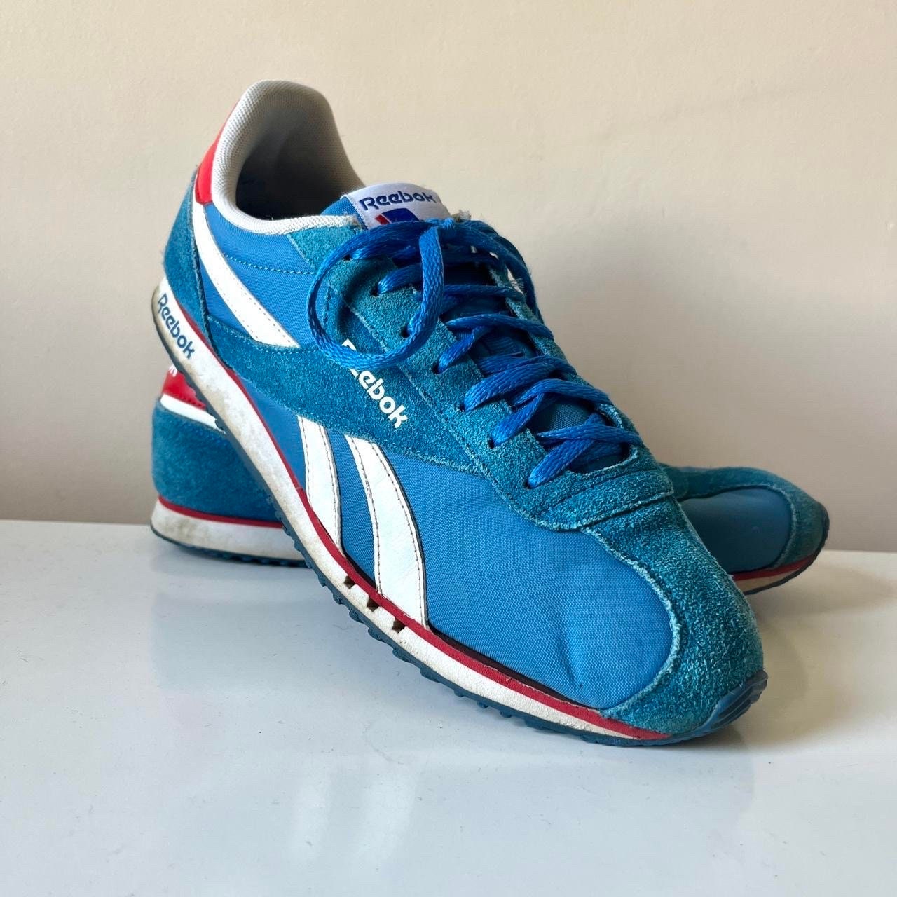 Zapatillas deportivas Reebok Royal Alperez Dash de ante en azul rojo y blanco Etsy Espana