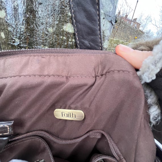 Large Y2K soft slouchy patchwork leather shoulder… - image 9