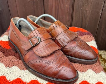 Vintage -bostonian / Florentine- Men's 'spectator' Shoes. Russet