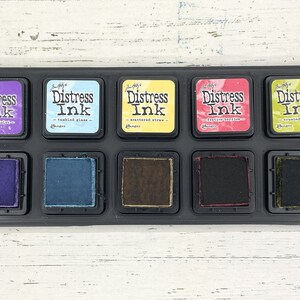 LAST CHANCE SALE- 5 Slot Mini Ink Pad Holders- Slide Resistance Trays- Five Slot Tray Mini Ink Pad Holder- Distress Ink Pad Holders
