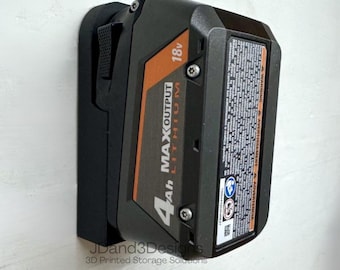 MOUNT for 18v Ridgid Battery- Wall Mount for any 18v Ridgid Battery