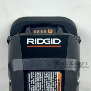 MOUNT for 18v Ridgid Battery- Wall Mount for any 18v Ridgid Battery image 3