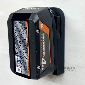 MOUNT for 18v Ridgid Battery- Wall Mount for any 18v Ridgid Battery image 4