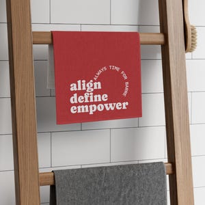 Red Always Time for Barre Rally Towel, 11x18