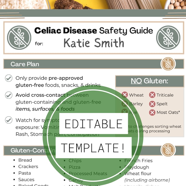 Celiac Food List - Etsy