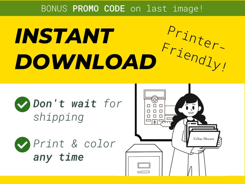 Celiac Disease Information for Kids, Coloring Book for Gluten Free Kids
