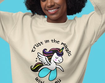 Clitoris Unicorn Sex Education Sweatshirt, Funny, yoni art, vulva, sexology, sex coach, feminist, empowerment, girl power, sexuality
