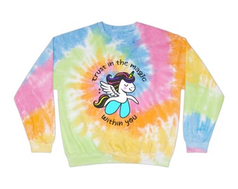 Anatomy of the Clitoris Unicorn Tie Dye Sweatshirt, Vulva Art, Sex educator, sex education, female pleasure, feminist, empowerment