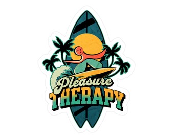 Surfing Clitoris, Kiss-Cut Vinyl Decals, sex educator, sexual wellness, funny, quirky decal, anatomie, female pleasure, sexology, funny gift