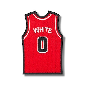 Toppa ricamata della maglia da basket dei Chicago Bulls di Coby White