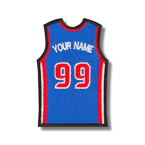 Kundenspezifischer personalisierter Detroit Pistons Basketball Jersey gestickter Flecken