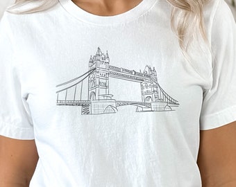 London Shirt, London England TShirt, Traveler Shirt, Womens London, Londoner Gift, London Bridge, United Kingdom shirt, British Clothing
