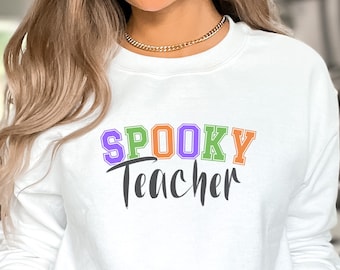 Spooky Teacher Shirt, Teacher Halloween Shirt, Halloween Teacher, Spooky Teacher Ghost Shirt, Teacher Teams Shirt, Retro Halloween Teacher