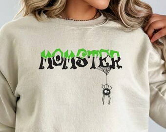 Momster Halloween Shirt, Halloween Mom Shirt, Halloween Shirts for Women, Halloween Gifts, Funny Halloween Shirt, Pumpkin Shirt
