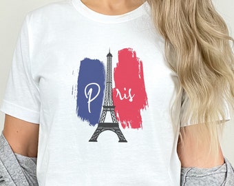 Eiffel Tower Shirt, Paris France tshirt, Travel to France t-shirt, Gift for Paris Lover, France Souvenir, Bastille, Vacation in Paris Tee