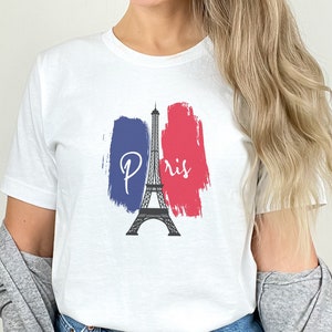Eiffel Tower Shirt, Paris France tshirt, Travel to France t-shirt, Gift for Paris Lover, France Souvenir, Bastille, Vacation in Paris Tee