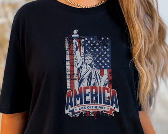 4. Juli Shirt, USA Shirt, Amerika Shirt, 4. Juli, Patriotisches Shirt, Freiheitsstatue Shirt, Unabhängigkeitstag Shirt