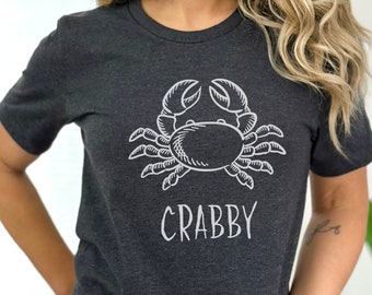 Crabby Shirt, Funny Beach Shirt, Summer Shirt For Women, If Crabby Please Return To Beach Shirt, Beach Trip Shirt, Beach Party Shirt Gift