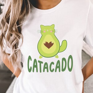 Catacado Shirt, Cute Cat T Shirt, Avocado Shirt, Womens Cat Tshirt, Cat Lover Gift, Funny Shirt For Women, Cat Lady Gift, Funny Cat Shirt