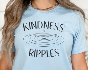 Kindness Shirt, Kindness Ripples tshirt, Be Kind t-shirt, Retro Love, Motivational Shirt, Gift for Women, Jesus Love Shirt, Christian Shirt