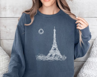 Eiffel Tower Sweatshirt, Eiffel Tower Shirt, Paris France tshirt, Travel to France t-shirt, Gift for Paris Lover, France Souvenir, Bastille