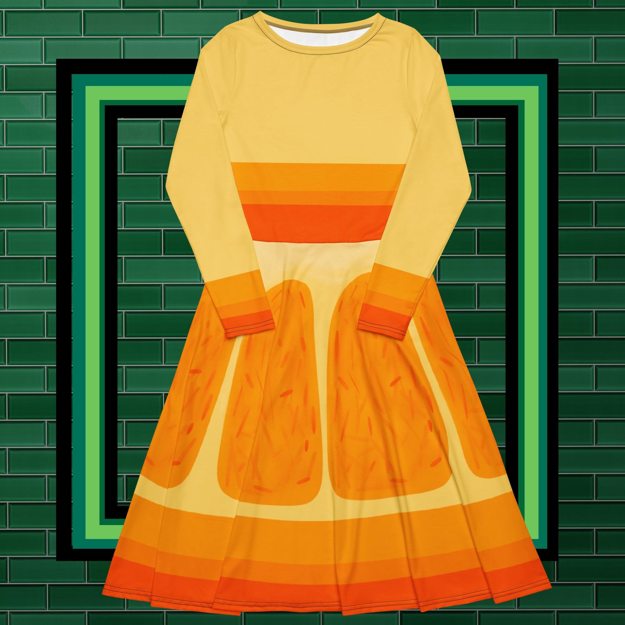 orange slice dress Orange & Silver Latin - Rhythm Dress