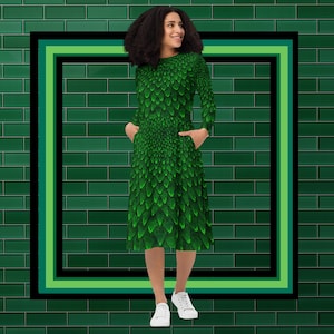 Green Snake Print Dress - Etsy