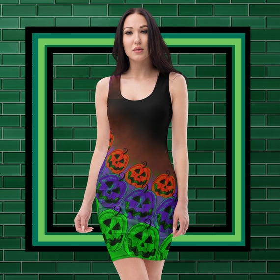 bodycon dress halloween White 1960s Halloween Blood Pencil Dress