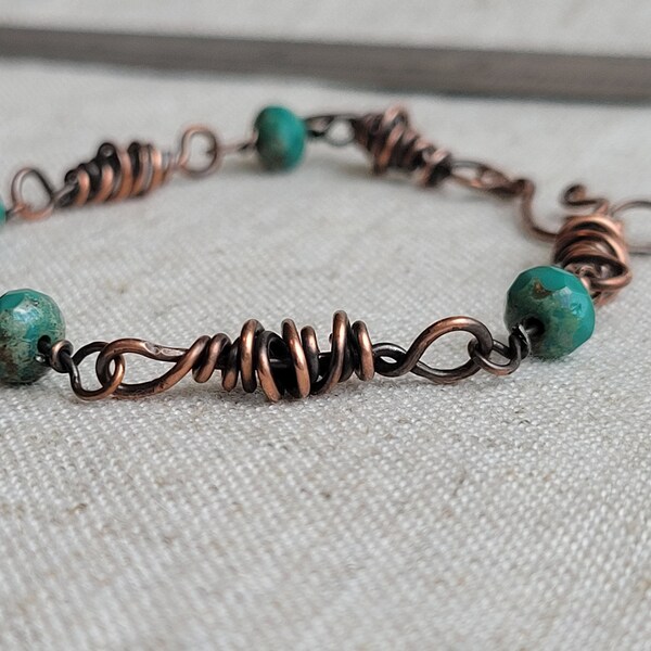 Copper Wire Bracelet Etsy