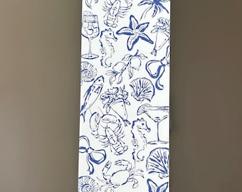 coastal summer bookmark, books, cute, adorable