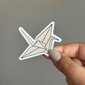 Origami Kranich Sticker japanisch/wasserfester Sticker/kleiner Kranich/ Papierkranich