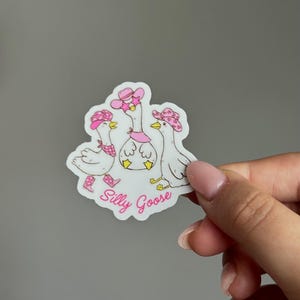 Pegatina de ganso tonto, ganso vaquera, ganso suelto, lindo, adorable, para niños, para adultos, impermeable, resistente a la intemperie