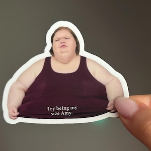 1000 Pfund Schwester Aufkleber, Versuchen Sie, meine Größe zu sein, Amy, Tammy Aufkleber, niedlich, bezaubernd, lustiges Mem, wasserdicht, wetterfest