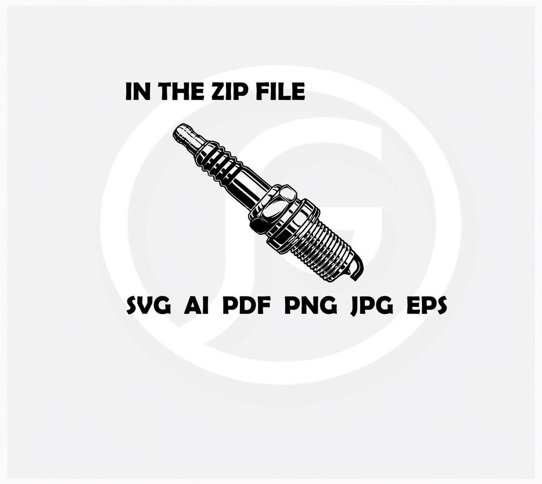 Spark Plug Silhouette SVG Ai Pdf Png Jpg Eps Sports Car Etsy