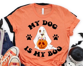 My Dog Is My Boo Shirt, Halloween Dog Shirt, Animal lover shirt, Momster Funny Halloween Shirt, Ghost Dog Shirt, Funny Halloween Shirt