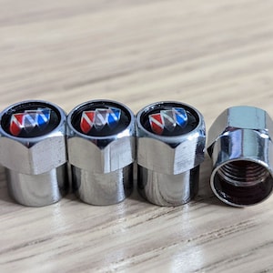 4x Tire Dust Caps Wheel Air Valve Stem Screw Covers Buick