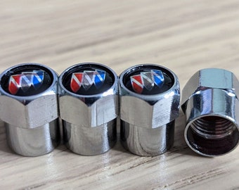 4x Tire Dust Caps Wheel Air Valve Stem Screw Covers Buick