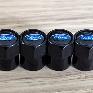 4x Tire Dust Caps Wheel Air Valve Stem Screw Covers  Ford