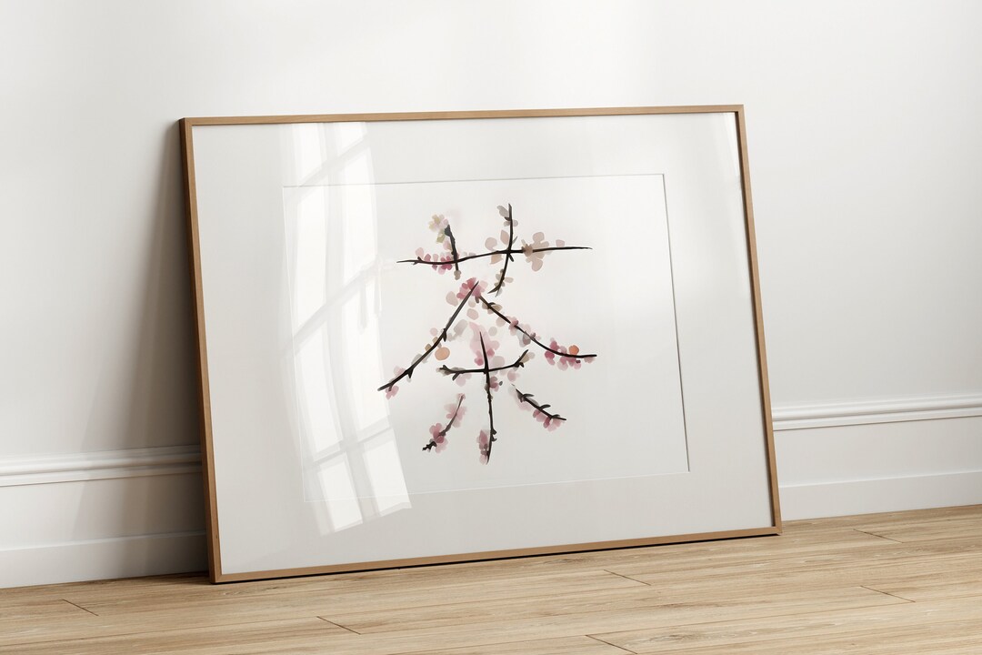 茶 tea Japanese Calligraphy Wall Art Download Printable Calligraphy ...