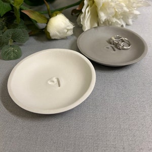 Clay heart trinket dish