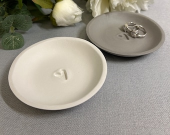 Clay heart trinket dish