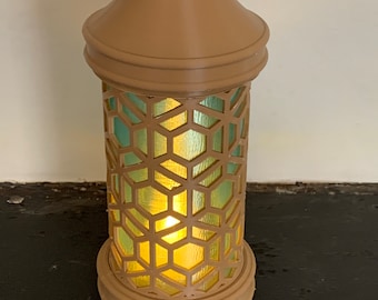 3D-printed Art Deco inspired Flameless Candle Lantern