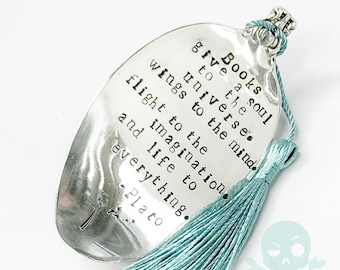 Antique Silverplate Flatware Bookmark - &quot;Plato&#39;s Bookmark&quot;