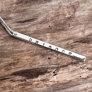 Personalized Sterling Silver Intention Necklace: Word of the Year