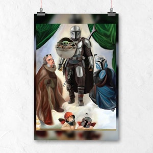 The Sistine Mando: Star Wars Fine Art Paper Print