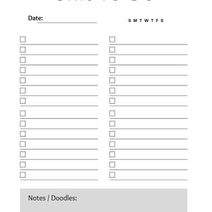 Shit To-do Checklist Printable Template for Daily Chores - Etsy