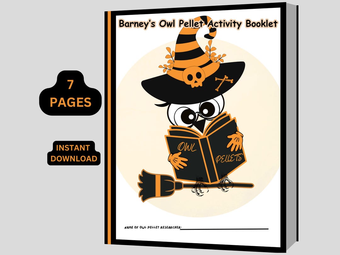 Owl Pellet Activity Booklet/bone Identification Chart/owlthemed