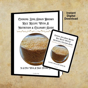 Whole Grain Brown Rice Recipe in a Pot with a Tight-Fitting Lid. Nutritious Home Cooking. Adults/Students/Children with Adult Supervision.